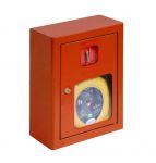 Szafka zawieszana na defibrylator 420/300/150mm  z alarmem dźwiękowym i oznaczeniem AED
