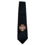 Krawat czarny z haftem